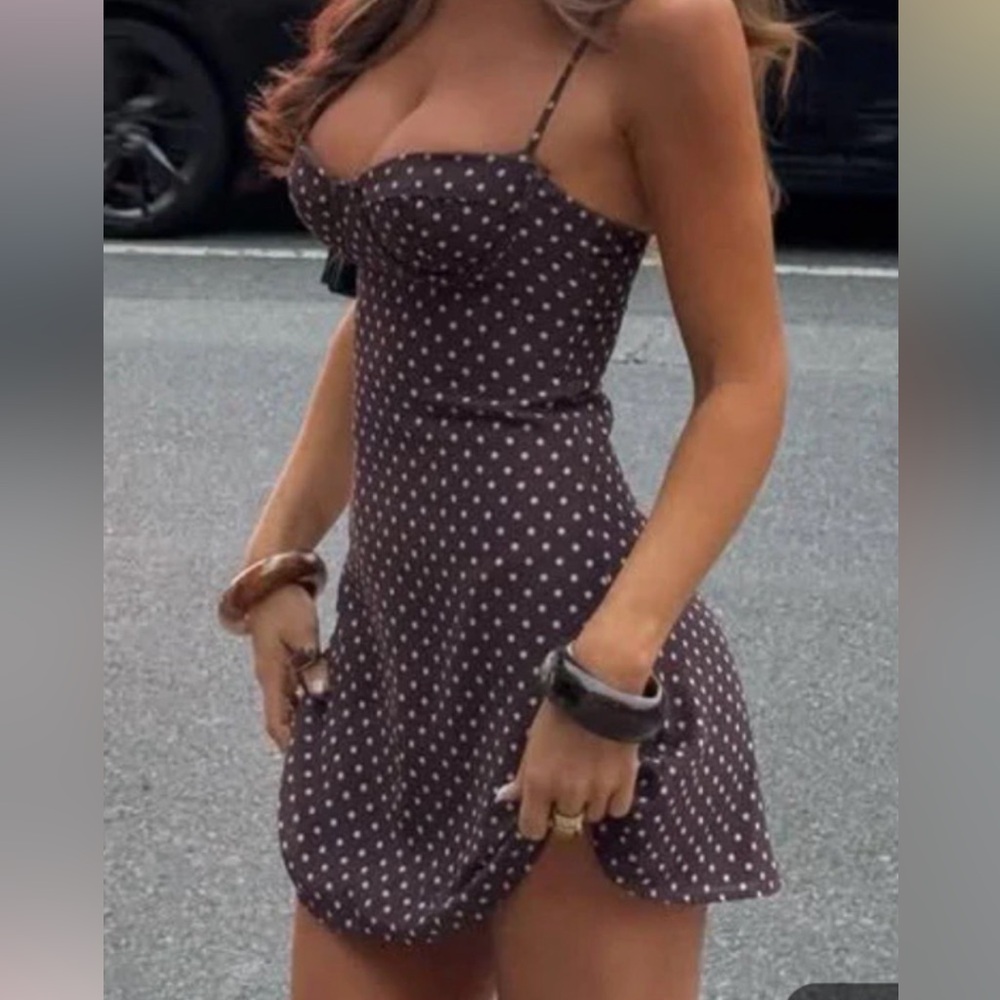 White Fox Boutique Polka Dot Mini Dress
